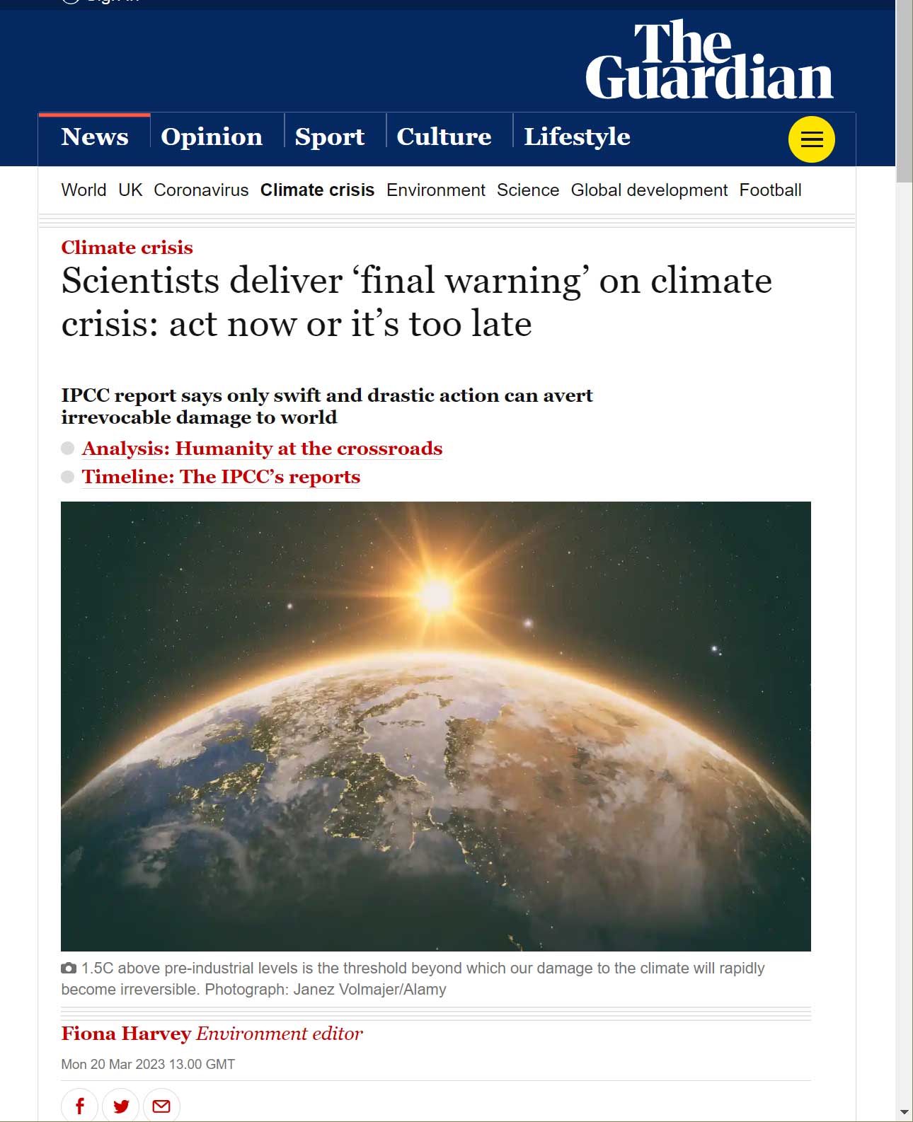 Åbner The Guardian i nyt vindue